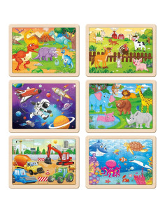 Rompecabezas de Madera SYNARRY 60 Piezas para Niños 3-8 Años 2