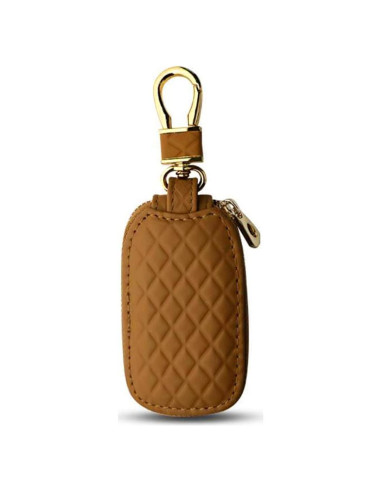 Funda para Llave de Auto BELOMI de Cuero Genuino Marrón
