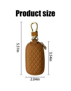 Funda para Llave de Auto BELOMI de Cuero Genuino Marrón 2