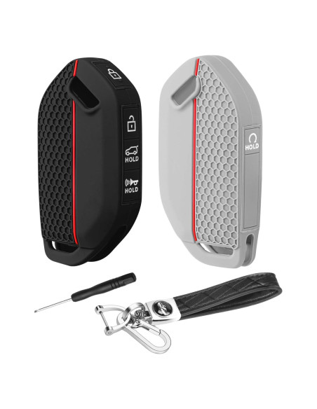 Cubierta de Llave Kia Telluride 2023-2026 QBUC 2PCS Silicona