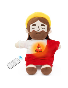 Juguete de peluche Jesús con luz y sonido Yelakey 38 cm