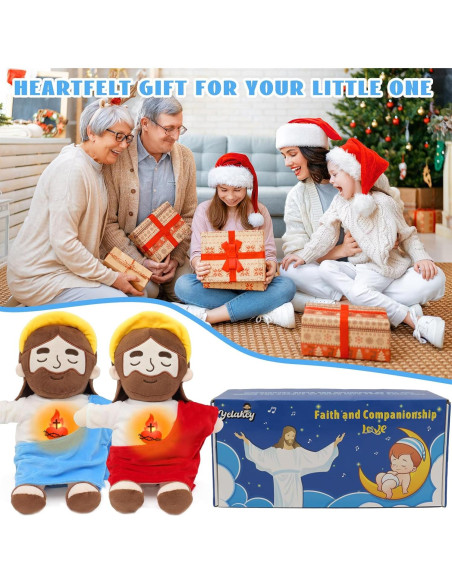 Juguete de peluche Jesús con luz y sonido Yelakey 38 cm