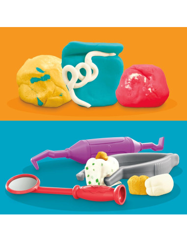 Juguete Dentista Play-Doh F1259 con 10 Herramientas y 8 Latas