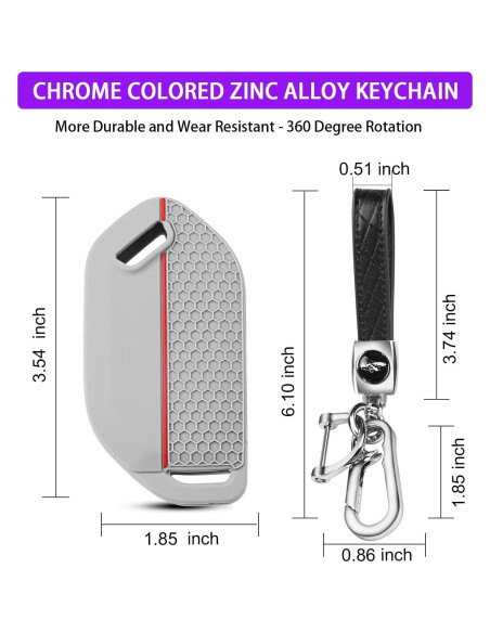 Cubierta de Llave Kia Telluride 2023-2026 QBUC 2PCS Silicona