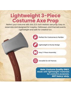 Hacha Falsa de Plástico Nicky Bigs 54,61 cm Desmontable 2