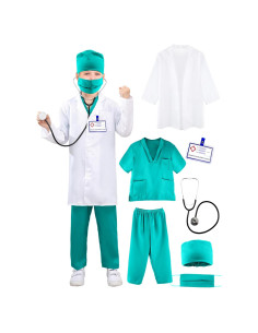 Disfraz de Doctor para Niños Puteraya 9-12 Años 7 Piezas