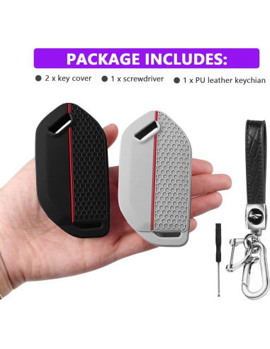 Cubierta de Llave Kia Telluride 2023-2026 QBUC 2PCS Silicona