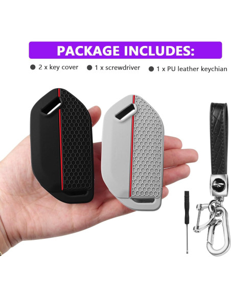 Cubierta de Llave Kia Telluride 2023-2026 QBUC 2PCS Silicona