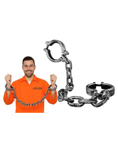 Grilletes de Plástico Nicky Bigs 87.6 cm para Disfraz Adulto