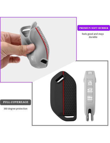 Cubierta de Llave Kia Telluride 2023-2026 QBUC 2PCS Silicona