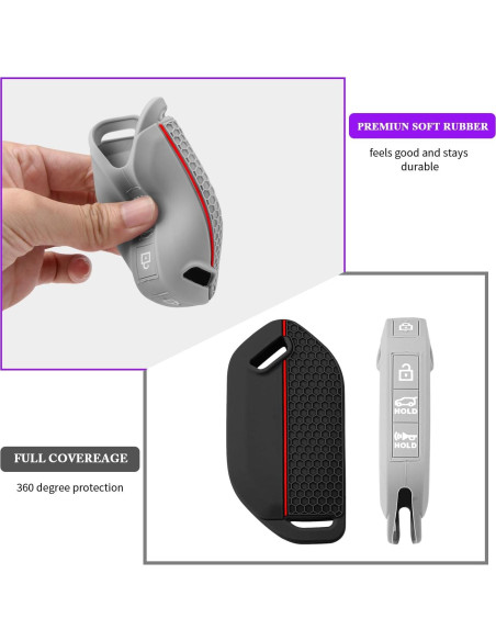 Cubierta de Llave Kia Telluride 2023-2026 QBUC 2PCS Silicona