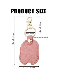 Funda de Llave de Coche de Cuero PU Rosa - Protector Universal 2