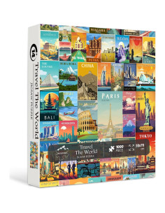 Rompecabezas Vintage 1000 Piezas PICKFORU Monumentos Mundiales 2