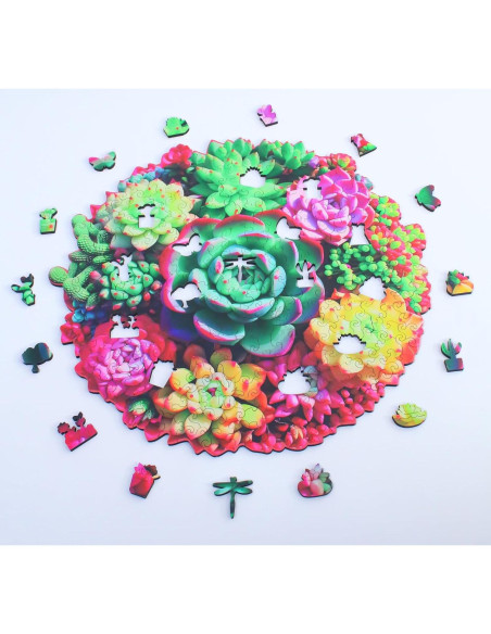 Rompecabezas de Madera Hopelucr Suculentas 200 Piezas 28.3x27.2cm Rompecabezas de Madera Hopelucr Suculentas 200 Piezas 28.3x27.2cm