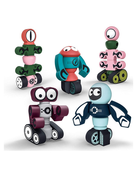 Gifts2U Set de 35 Piezas de Robots Magnéticos para Niños
