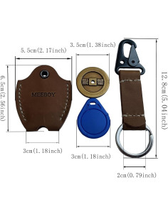 Funda de Llave de Coche de Cuero MEEBOY Marrón Hecha a Mano 2