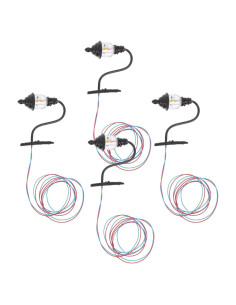 Apliques de Pared Miniatura DOITOOL 1:87 Negro 4 Pcs