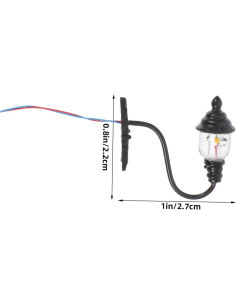 Apliques de Pared Miniatura DOITOOL 1:87 Negro 4 Pcs 2