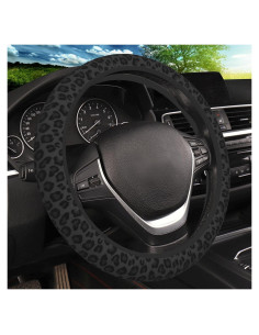 Cubierta de Volante Elástico KARREAL 15 Pulgadas Leopardo