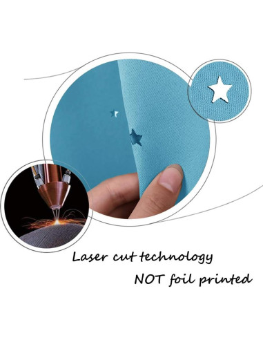 Cortina Opaca NICETOWN Estrellas 132x213 cm Azul Teal