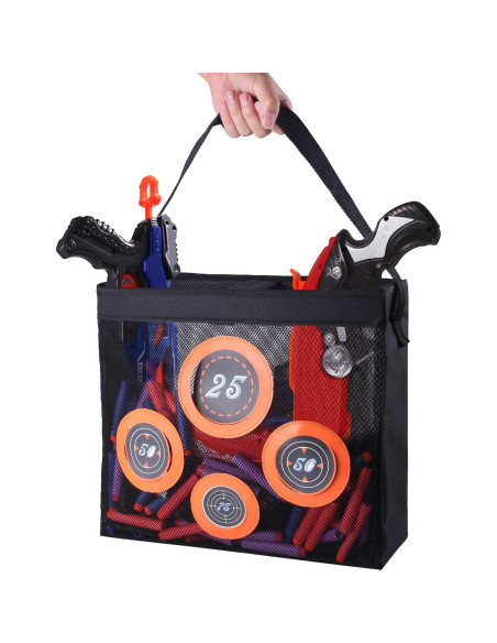 Bolsa de Malla Hely Cancy para Dardos Nerf 34x12x30cm