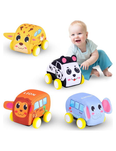 Juego de Vehículos de Retroceso Jetbotell 4 Autos Suaves