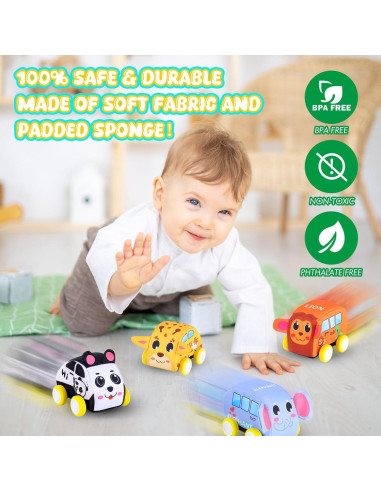 Juego de Vehículos de Retroceso Jetbotell 4 Autos Suaves