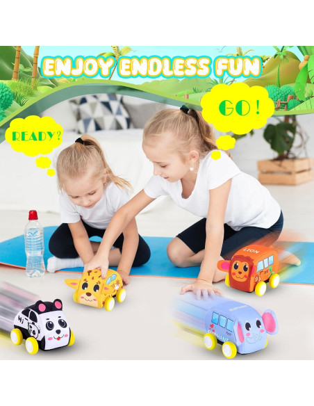 Juego de Vehículos de Retroceso Jetbotell 4 Autos Suaves