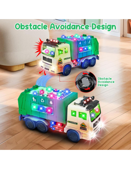 Camión de Basura Musical 4D Yuanyi para Niños 3 a 5 Años Camión de Basura Musical 4D Yuanyi para Niños 3 a 5 Años
