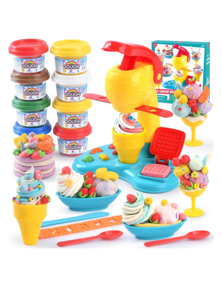 Conjunto de Masa de Color PLAY para Helados 8 Latas 56 g