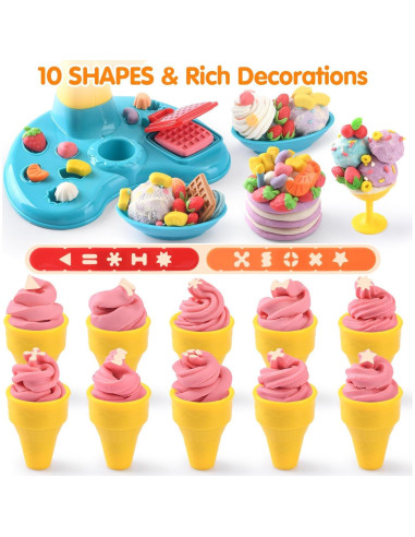 Conjunto de Masa de Color PLAY para Helados 8 Latas 56 g