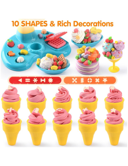 Conjunto de Masa de Color PLAY para Helados 8 Latas 56 g