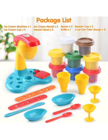 Conjunto de Masa de Color PLAY para Helados 8 Latas 56 g