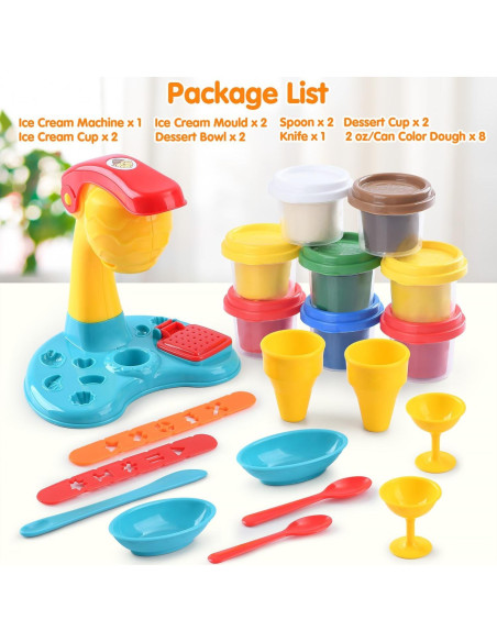 Conjunto de Masa de Color PLAY para Helados 8 Latas 56 g