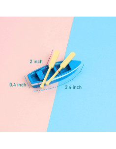 Mini Botes de Remo de Resina Framendino - 2 Juegos Azul 2