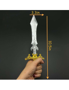 Daga de plástico Lanxitown 26,67 cm para niños y adultos 2