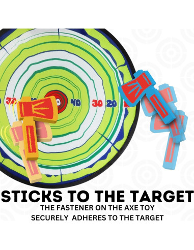 Juego de Lanzamiento de Hachas de Espuma Liberty Imports - 4 Hachas y Objetivo 55,88 cm