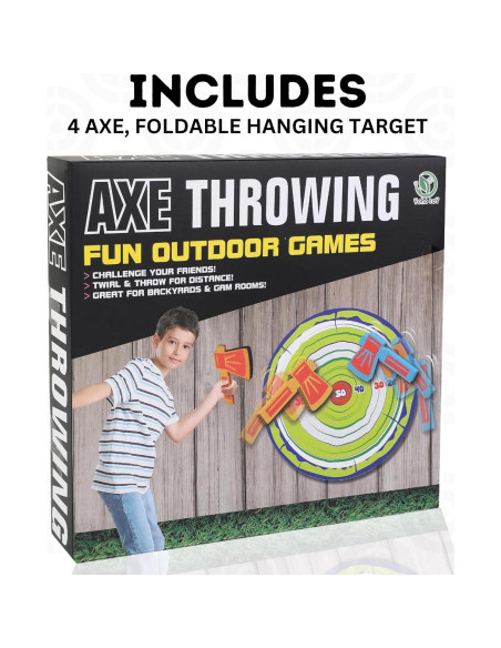 Juego de Lanzamiento de Hachas de Espuma Liberty Imports - 4 Hachas y Objetivo 55,88 cm Juego de Lanzamiento de Hachas de Espuma Liberty Imports - 4 Hachas y Objetivo 55,88 cm