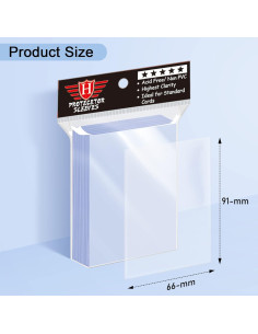 1200 Fundas Transparentes para Cartas Homthy 9.09x6.60cm 2