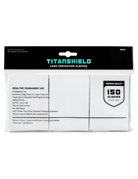 Fundas Protectoras TitanShield 150 Unidades Blanca 6,35x8,89cm