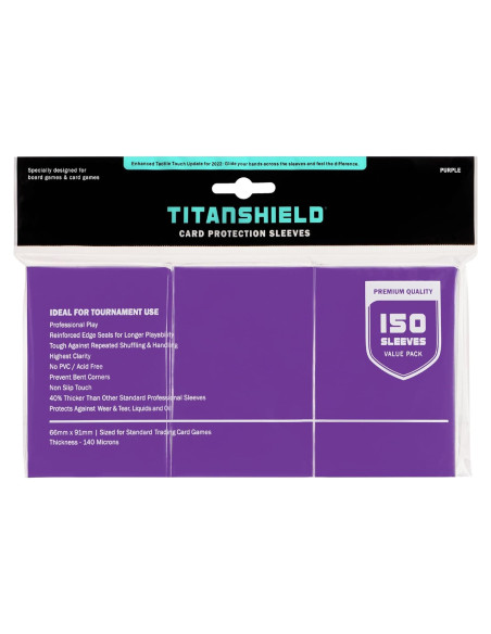 Fundas TitanShield 150 unidades moradas para cartas
