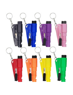 8 Llaveros Rompe Ventanas LittleVoleSherry 3 en 1 Emergencia