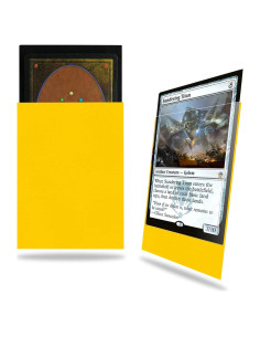 Mangas de cartas Fabmaker 200 pack amarillas resistentes