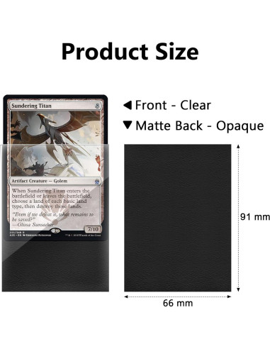 120 Fundas para Cartas Fabmaker 66x91mm Gris Oscuro