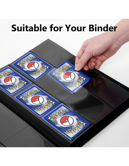 120 Fundas para Cartas Fabmaker 66x91mm Gris Oscuro