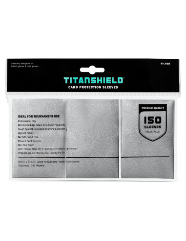 Fundas TitanShield 150 unidades para cartas 66x91mm