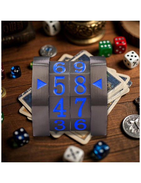 Contador de Vida MTG UONUOT Metal 3.4x3.5cm Negro-Azul