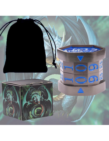 Contador de Vida MTG UONUOT Metal 3.4x3.5cm Negro-Azul