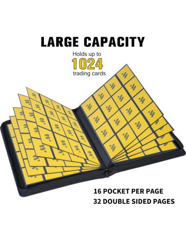 Carpeta de Tarjetas MORABTO 1000+ Pockets Amarillo