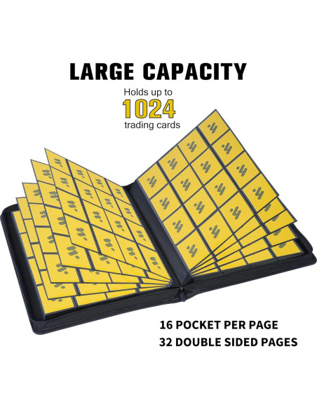 Carpeta de Tarjetas MORABTO 1000+ Pockets Amarillo